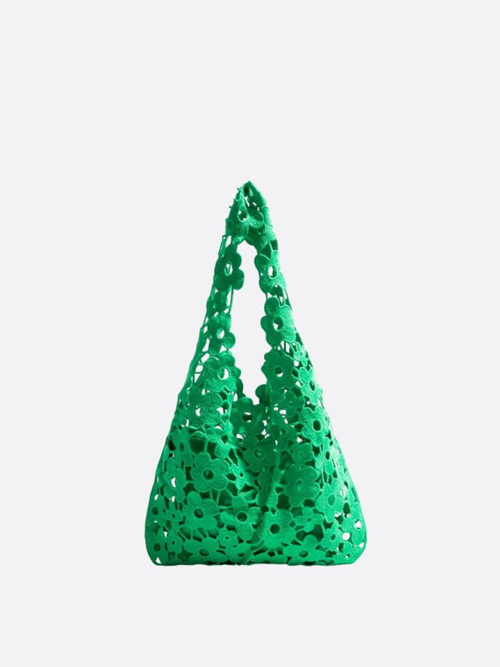 Sac fourre-tout fleuri vert