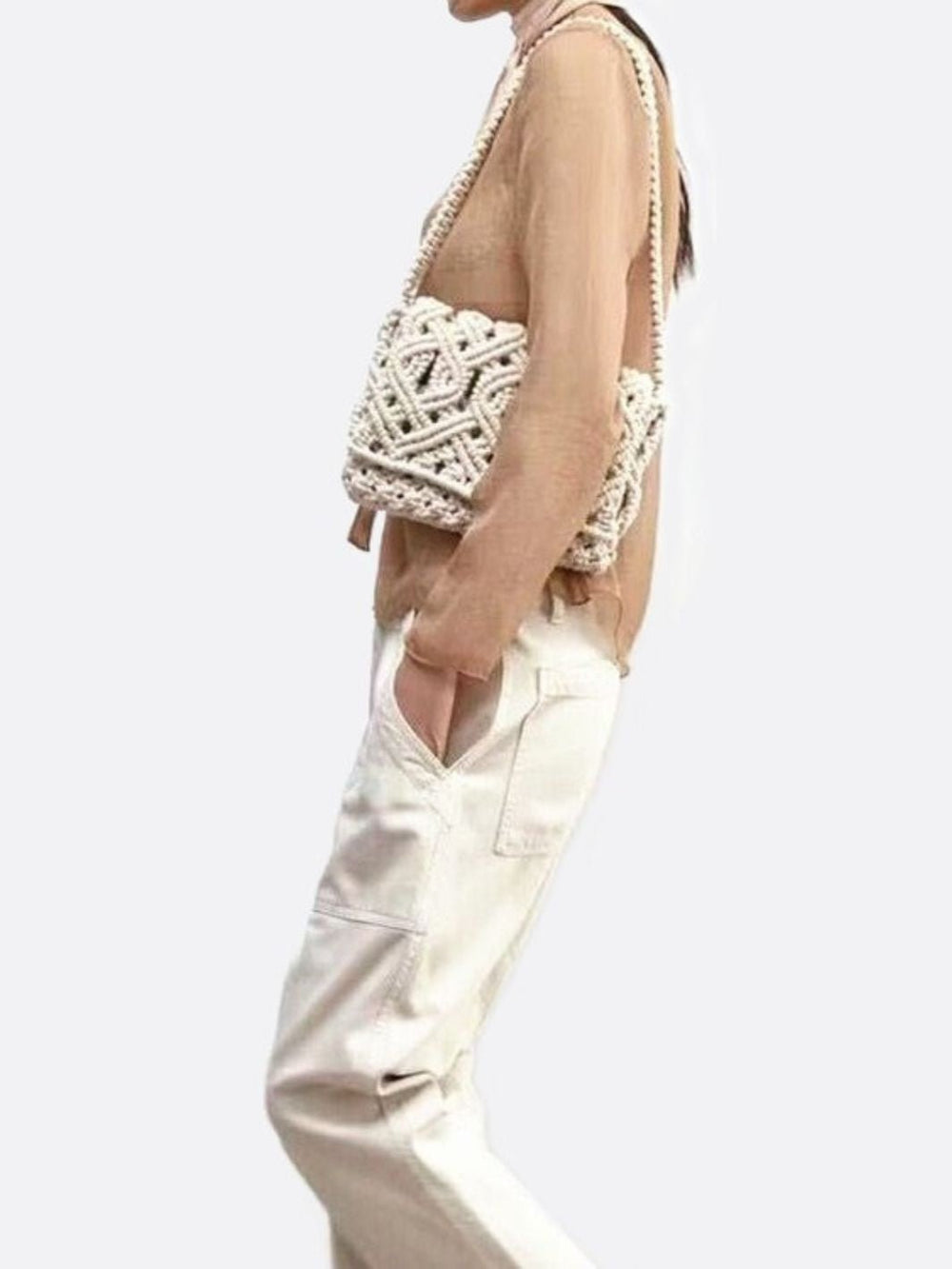Sac macramé femme