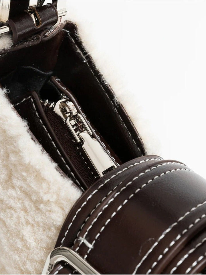 Fur and leather bag