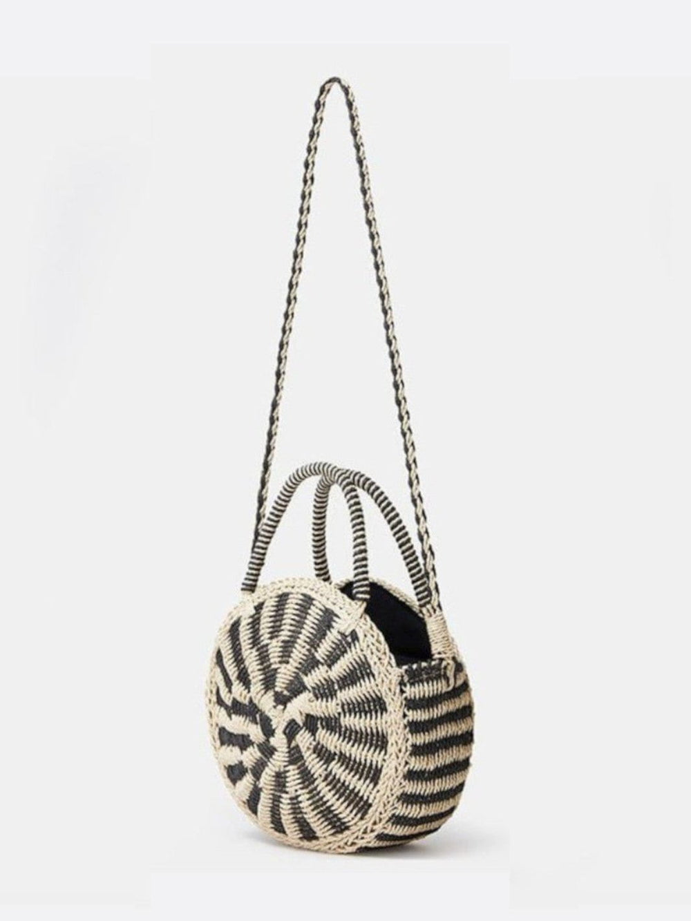 sac bandouliere femme noir et blanc