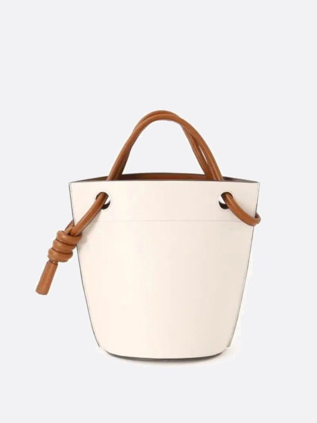 Sac seau cuir blanc