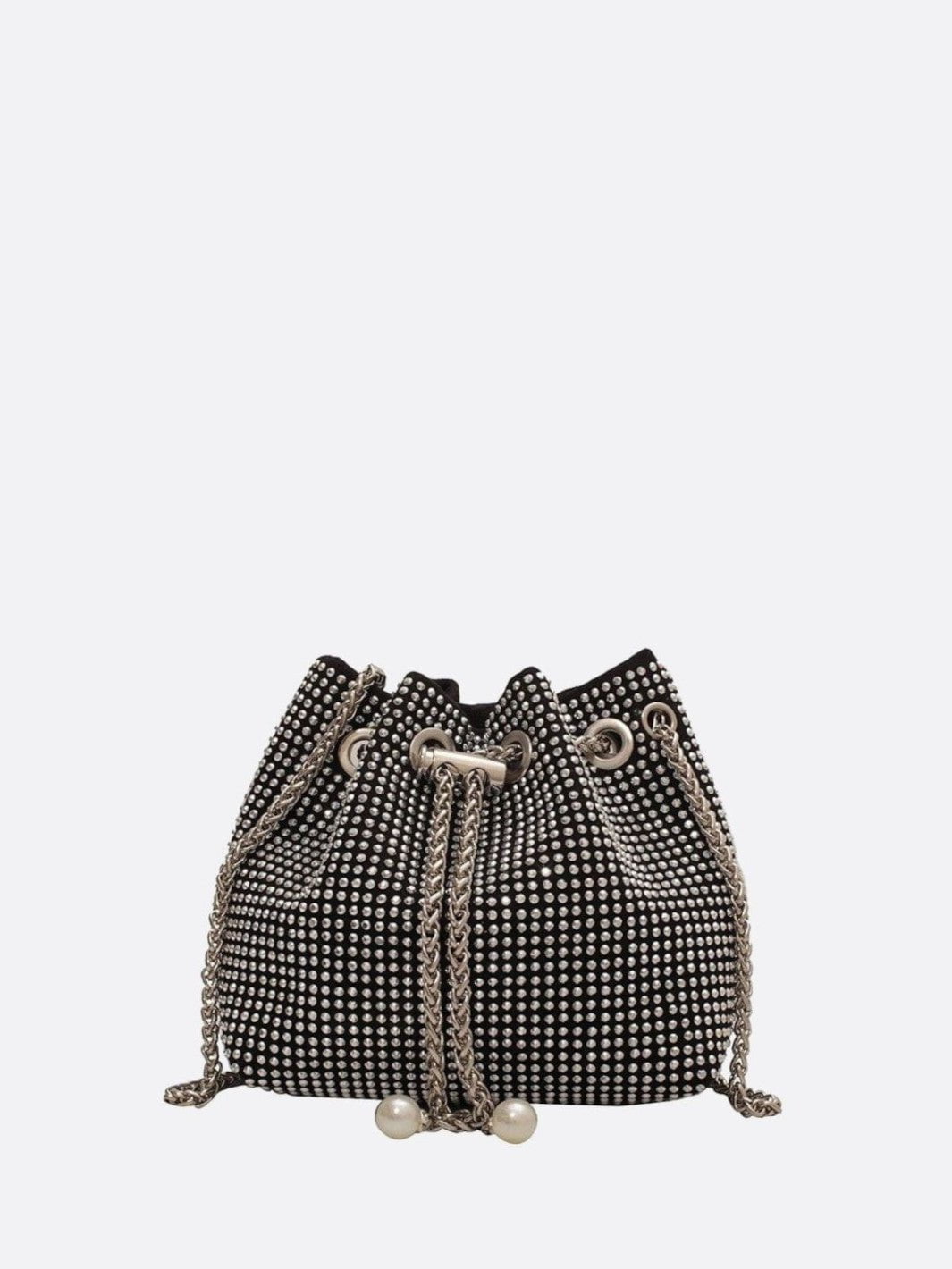 Sac seau strass argenté