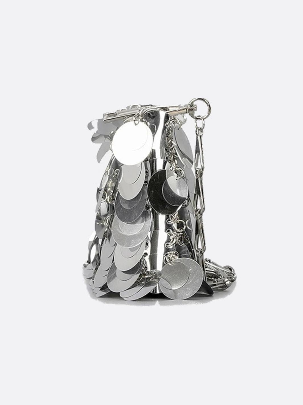 Silver sequin bag
