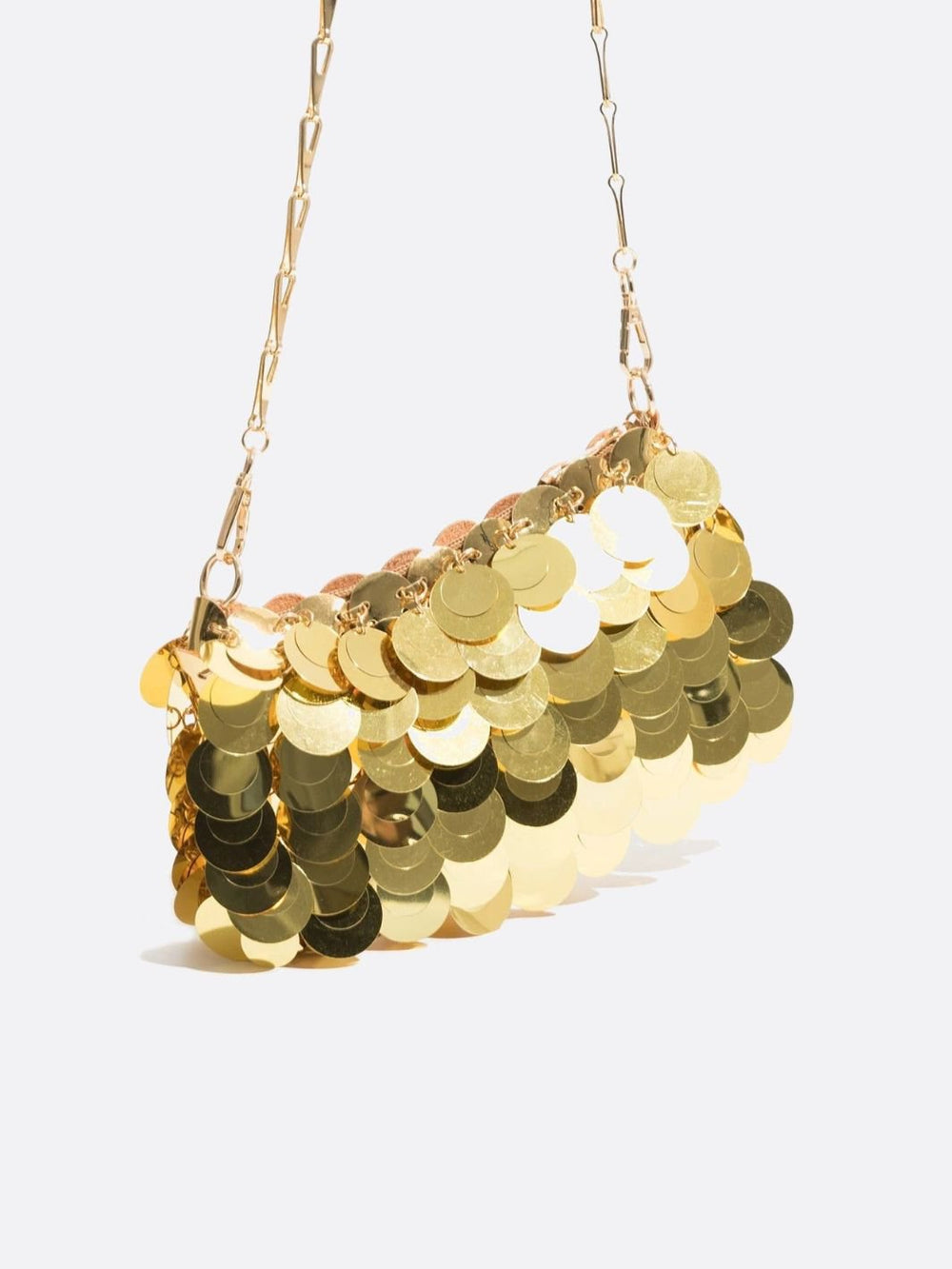 sac sequin doré avec bandoulière