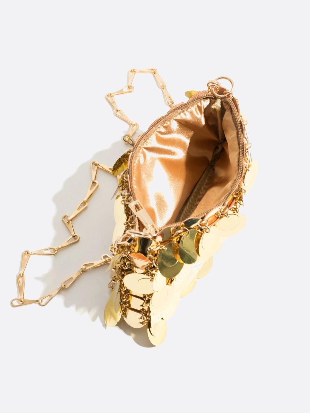 Gold sequin bag